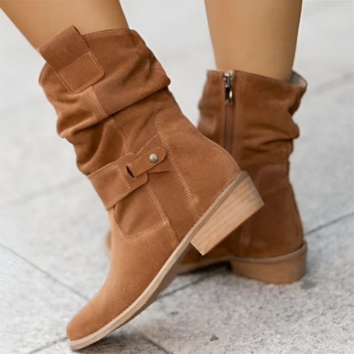 Heidi | Bequeme Damen Stiefel aus Kunst-Wildleder 2