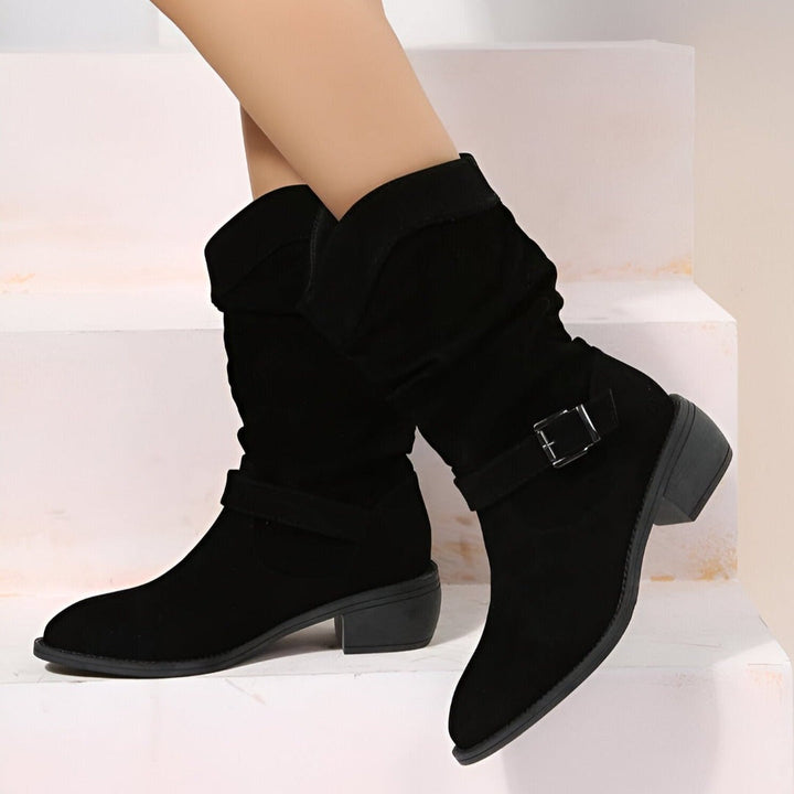 Heidi | Bequeme Damen Stiefel aus Kunst-Wildleder 5