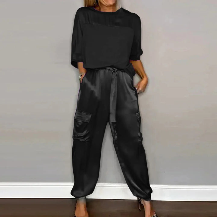 Hela | Elegantes, Bequemes &amp; Vielseitiges Damen Satin Zweiteiler 1