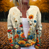 Vanessa | Vintage-inspirierte Blumen-Strickjacke Für Damen