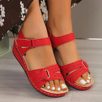 Kerstin | Elegant wedge sandals with Velcro fastener