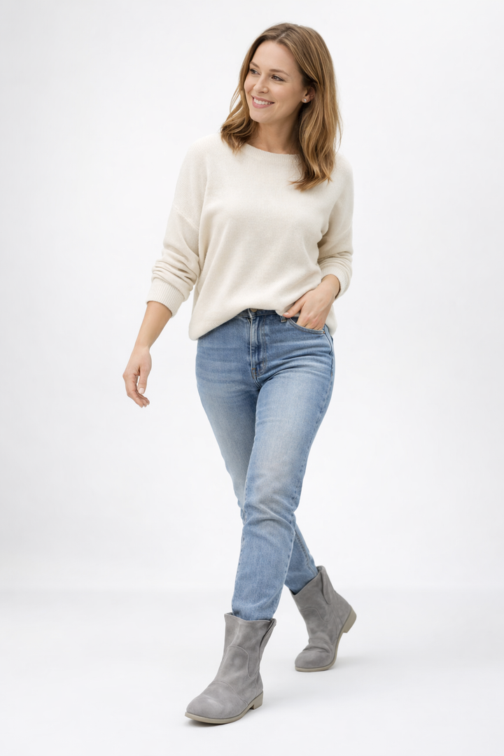 Hilda | Vintage-inspirierte Braune Stiefeletten Damen mit Flachem Absatz 0