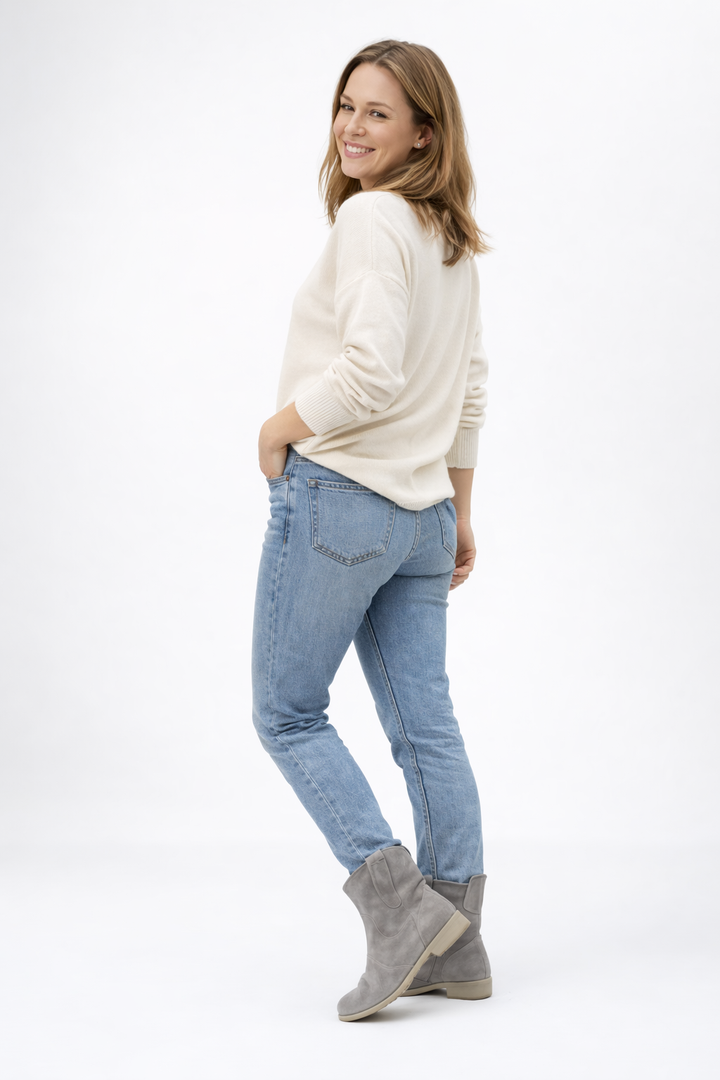 Hilda | Vintage-inspirierte Braune Stiefeletten Damen mit Flachem Absatz 1