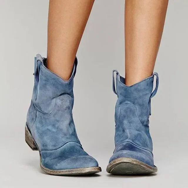 Hilda | Vintage-inspirierte Braune Stiefeletten Damen mit Flachem Absatz 6