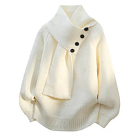Clara | Eleganter Schal-Kragen Pullover Mit Kuscheliger Wärme