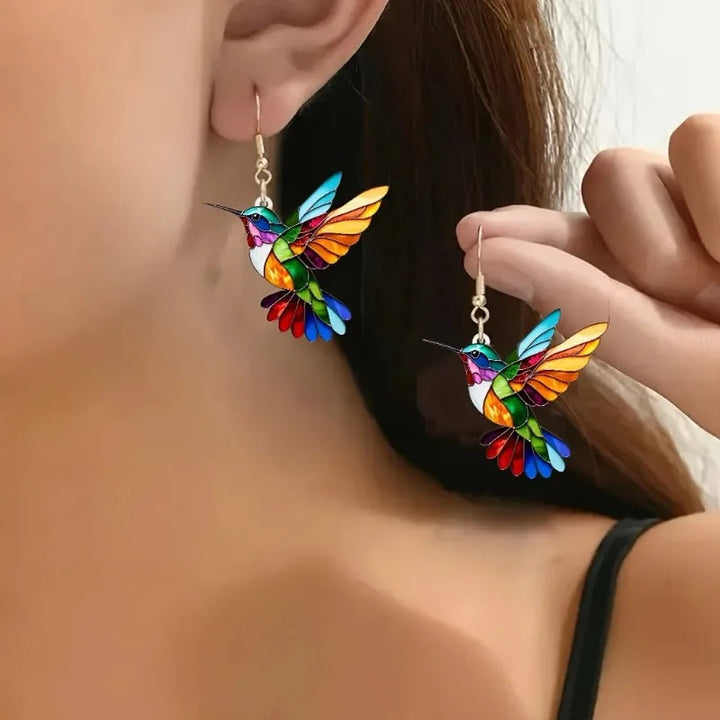 Iris | Bunte, Leichte &amp; Elegante Damen Kolibri-Ohrringe 0