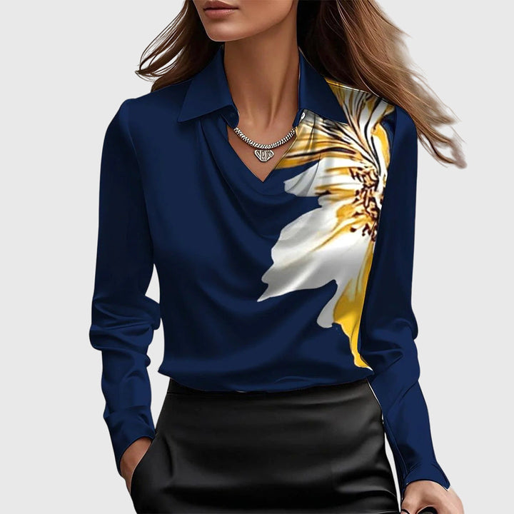Iris | Elegante Damen Seidenbluse mit Langen Ärmeln – Fließende Bluse aus Seide 7