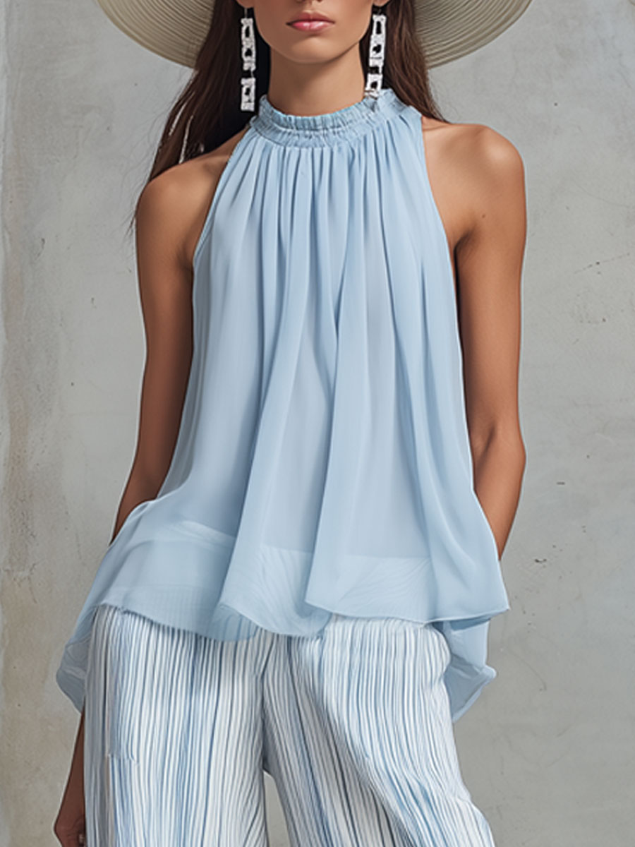 Isabella | Eleganter, Luftiger Zweiteiler Damen aus Chiffon – Sommer Outfit für Jedes Event 4