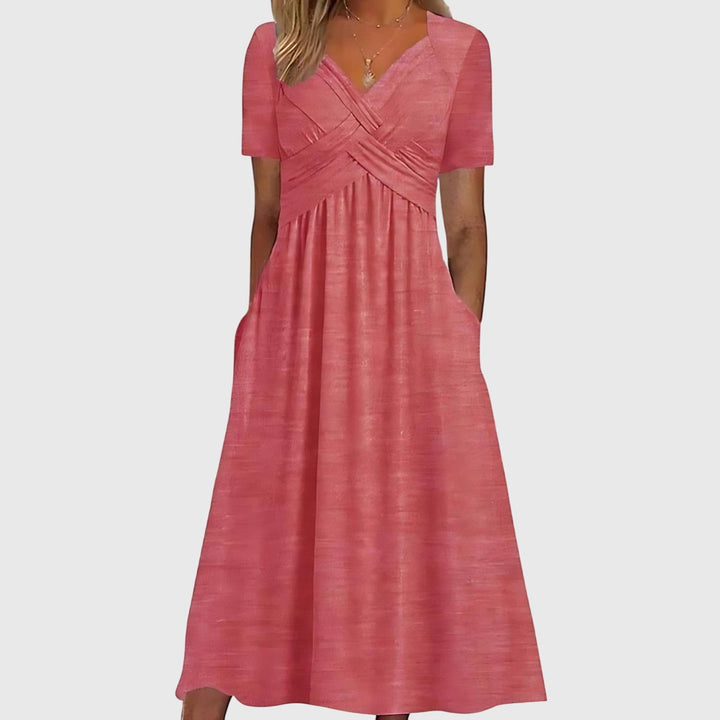 Isabella | Elegantes Midikleid Sommer – Figurschmeichelnd, Mit Integrierter Bauchkontrolle &amp; A-Linie 3