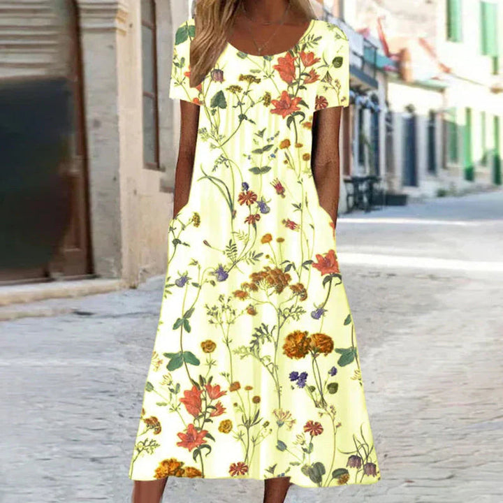 Isabella | Elegantes Midikleid mit Botanischem Druck für Damen – Sommerliche, Atemberaubende Kleider 3
