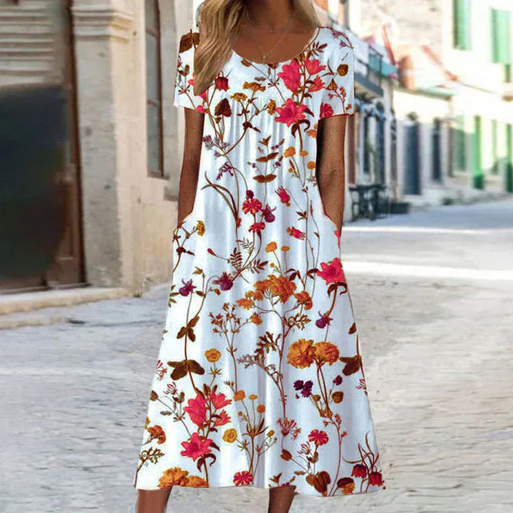 Isabella | Elegantes Midikleid mit Botanischem Druck für Damen – Sommerliche, Atemberaubende Kleider 4
