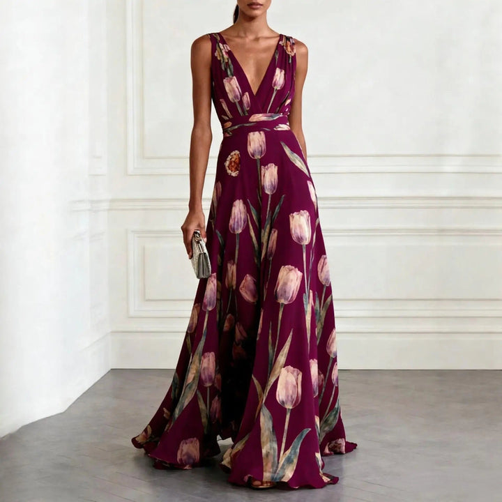 Isabella | Elegantes, Fließendes &amp; Romantisches Maxi-Wickelkleid 3