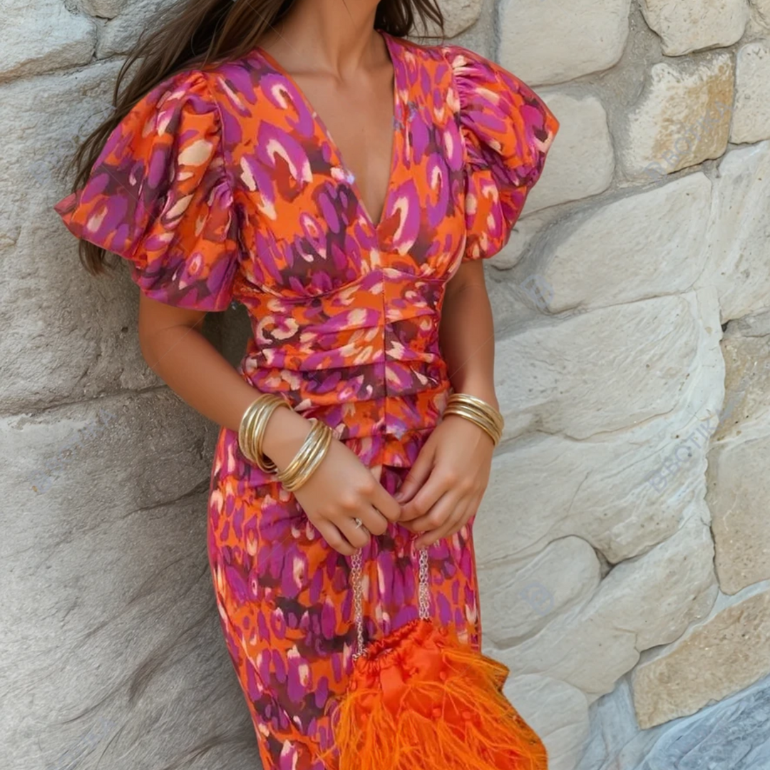 Isabella | Hochzeitsgast Kleid Elegant Feminine Silhouette Kunststil 0