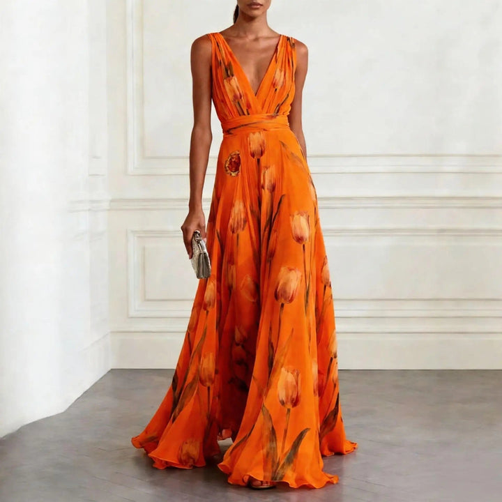 Isabella | Maxikleid Sommer Floral Wickeldesign Elegante Lange Kleider 2