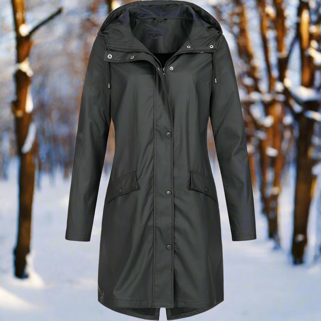Isabella | Wetterfeste & Bequeme Damen Regenjacke mit Kapuze 0