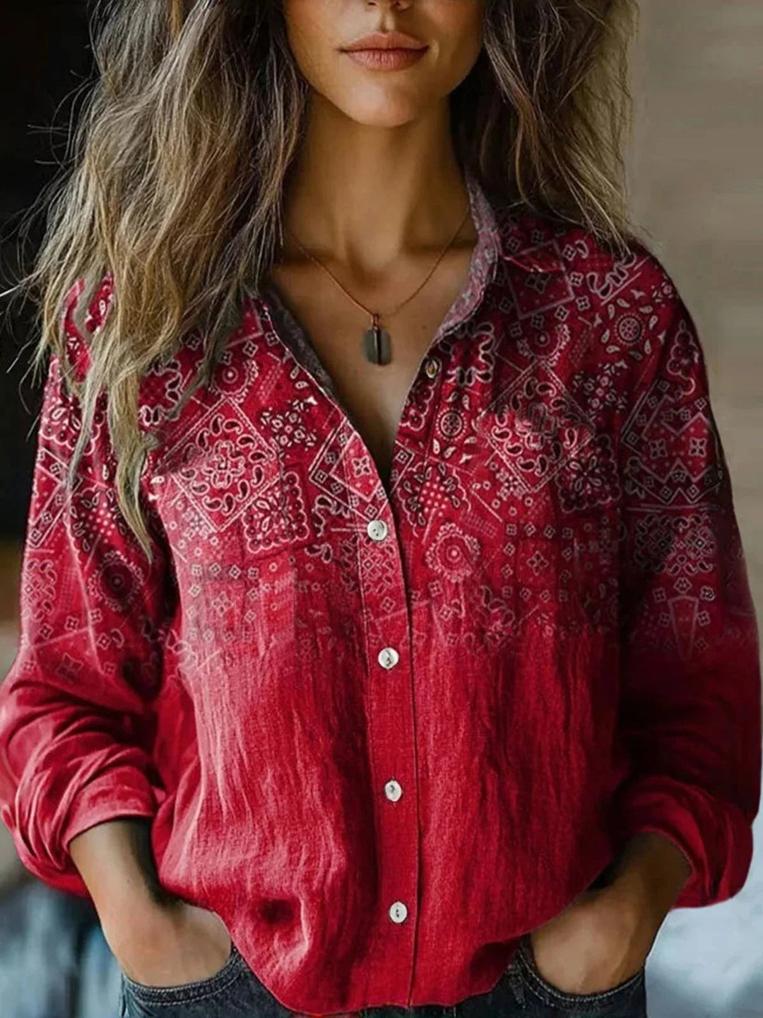 Isabella | klassischen und Vintage Blumenmotiven Hemd 8