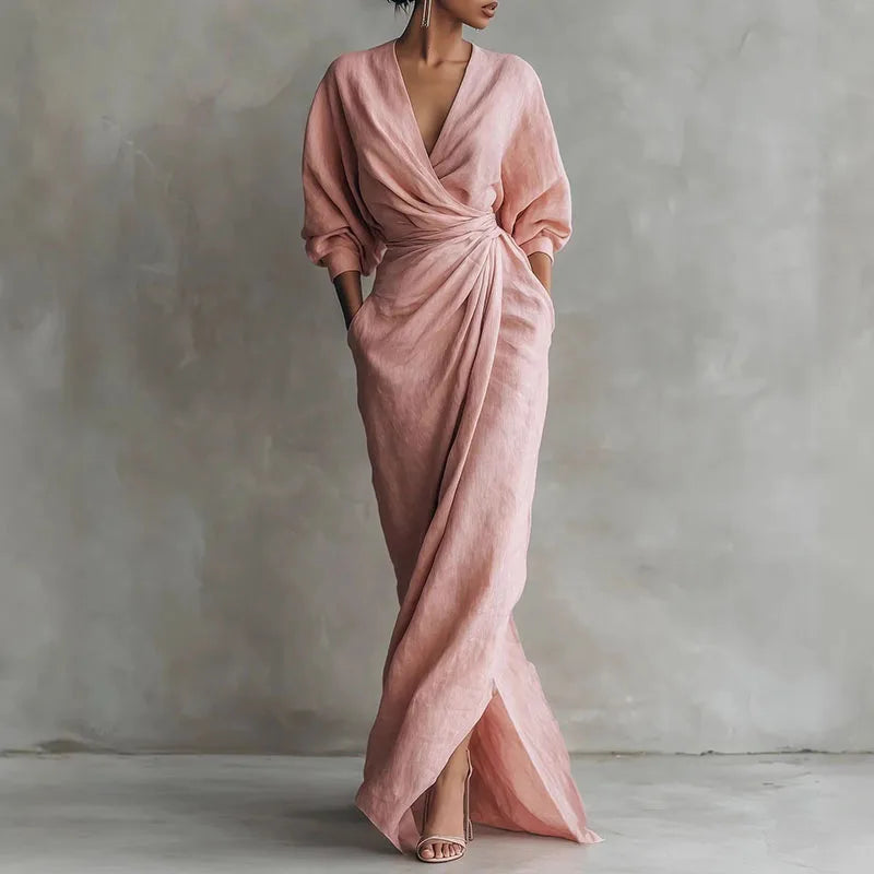 Isla | Elegantes Maxikleid Langarm – Raffiniert & Vielseitig für Festliche Anlässe 0