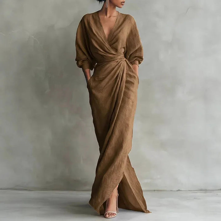 Isla | Elegantes Maxikleid Langarm – Raffiniert & Vielseitig für Festliche Anlässe 2