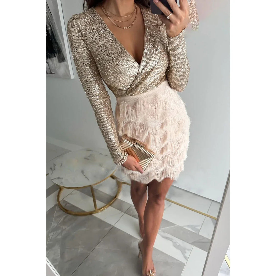 Isla | Pailletten-Minikleid für elegante Abschlussfeiern 0
