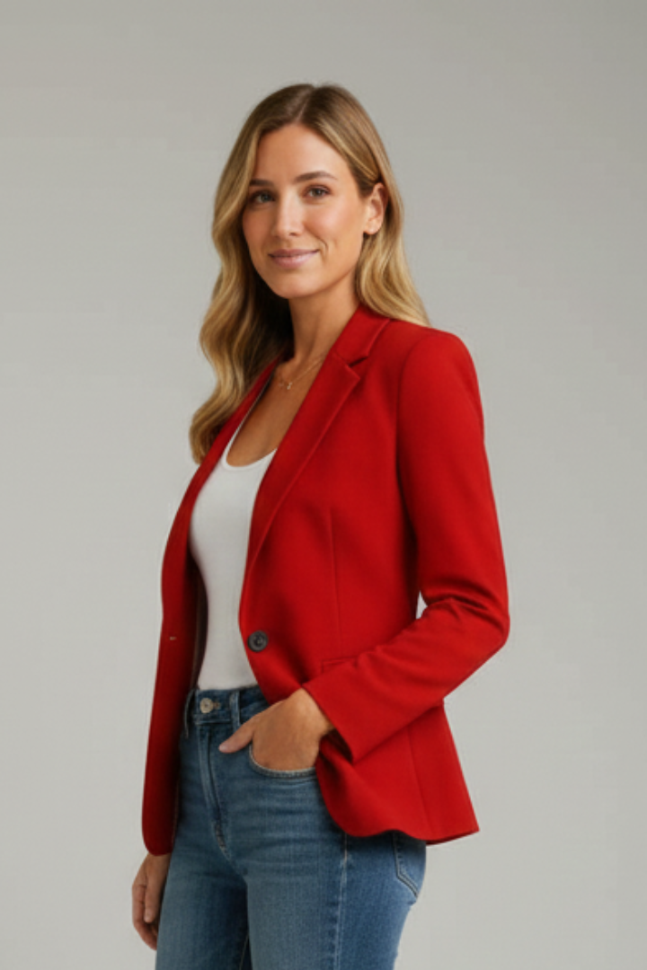Jasmin | Eleganter Maßgeschneiderter Blazer Damen mit Fallendem Revers 3