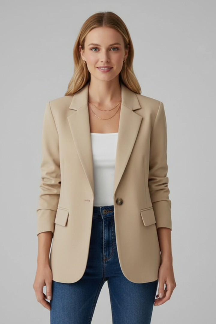 Jasmin | Eleganter Maßgeschneiderter Blazer Damen mit Fallendem Revers 8