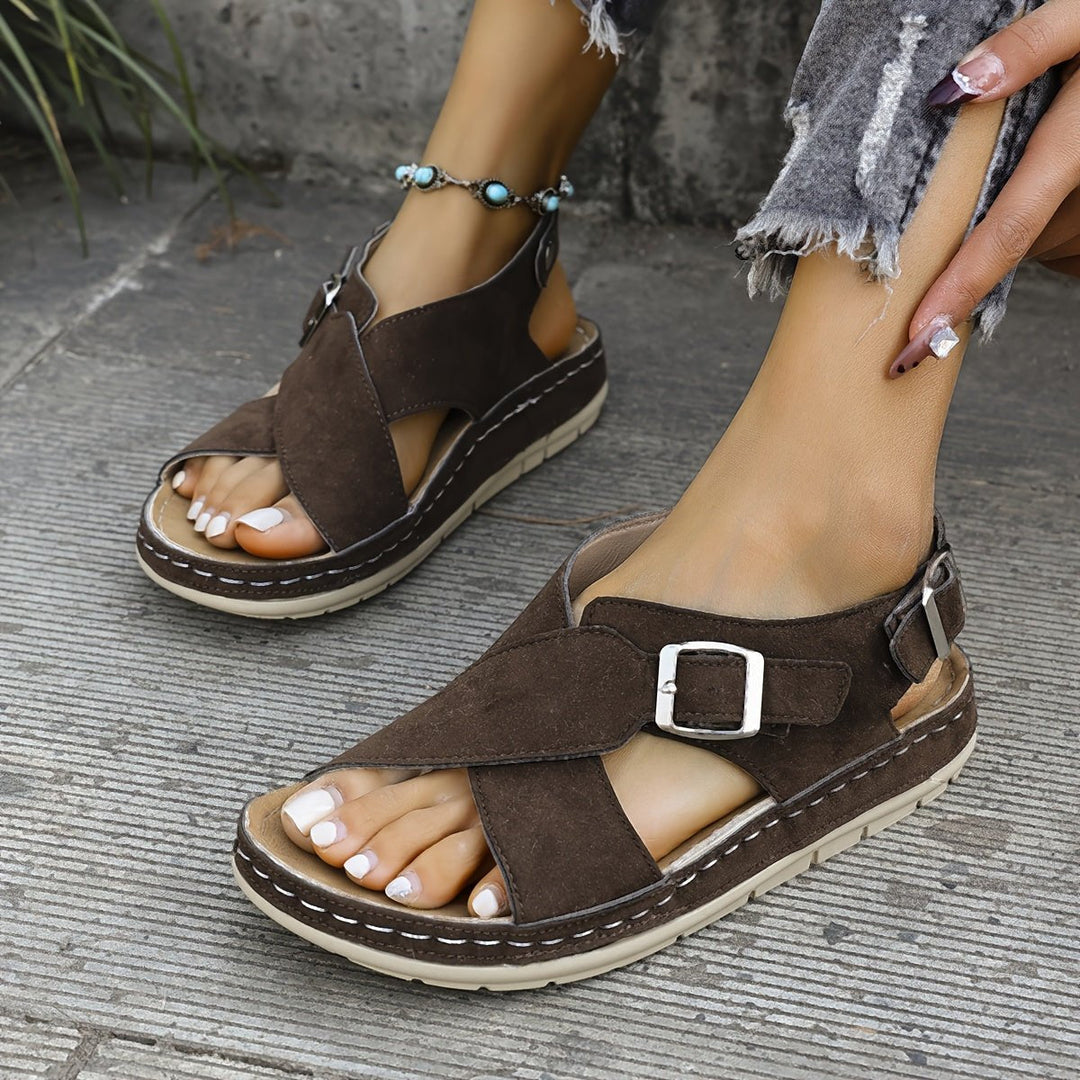 Jasmina | Elegante, Bequeme &amp; Retro-inspirierte Plateausandalen für Damen 2
