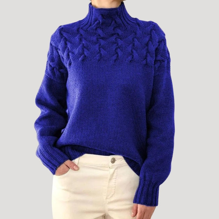 Johanna | Bequemer und warmer Zopfstrick-Rollkragenpullover 1