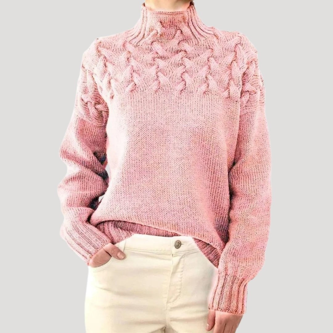 Johanna | Bequemer und warmer Zopfstrick-Rollkragenpullover 3