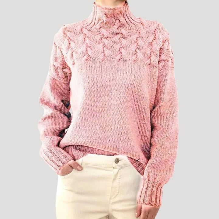 Johanna | Bequemer und warmer Zopfstrick-Rollkragenpullover 3