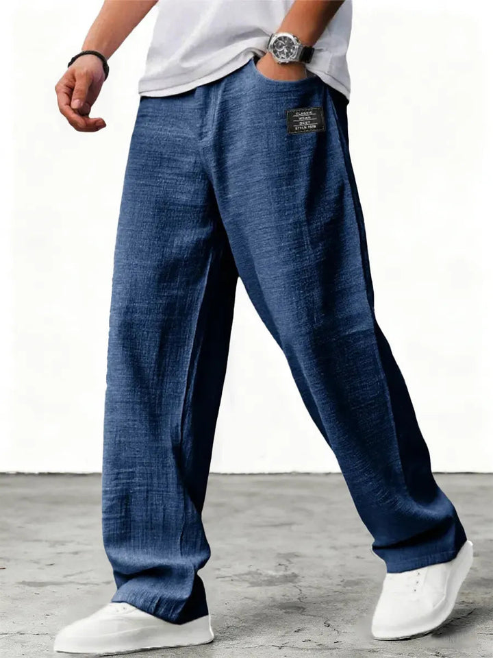 Jovian | Leinenhose Herren Atmungsaktiv Relaxed Fit Sommer Stil 1