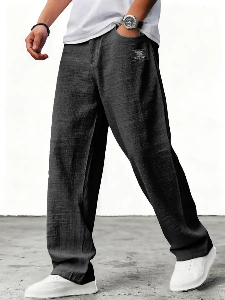 Jovian | Leinenhose Herren Atmungsaktiv Relaxed Fit Sommer Stil 3