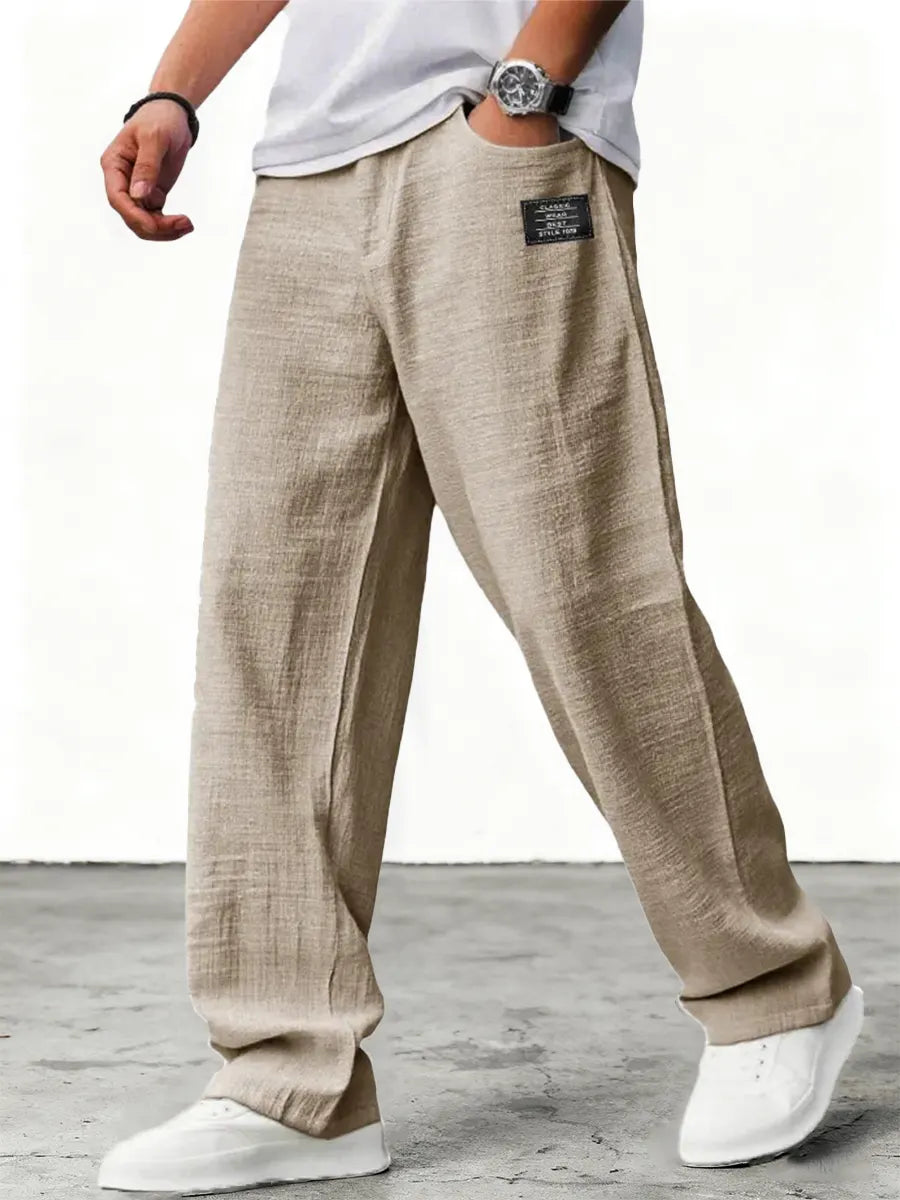 Jovian | Leinenhose Herren Atmungsaktiv Relaxed Fit Sommer Stil 5