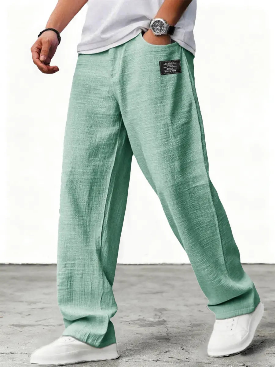 Jovian | Leinenhose Herren Atmungsaktiv Relaxed Fit Sommer Stil 8