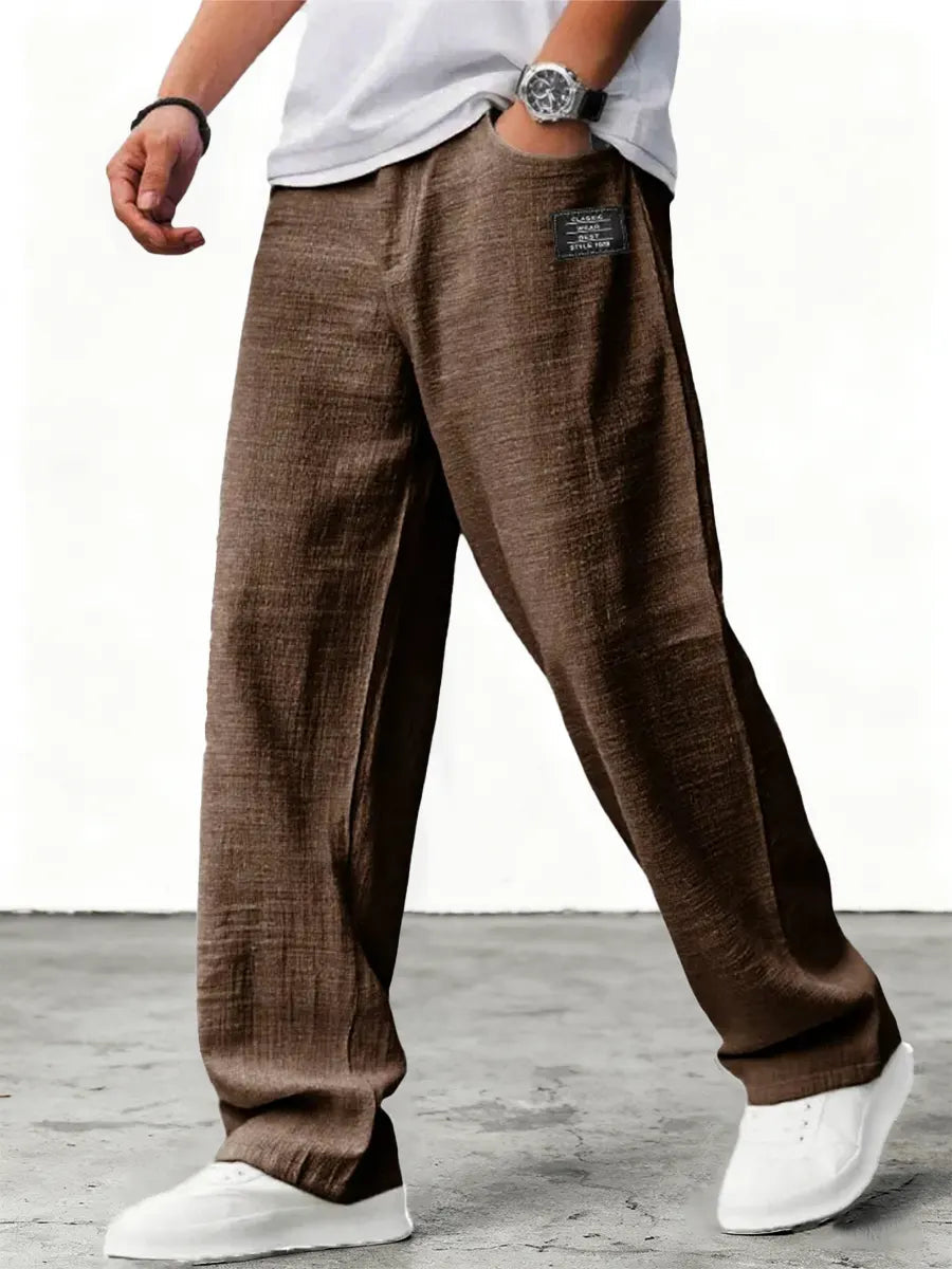 Jovian | Leinenhose Herren Atmungsaktiv Relaxed Fit Sommer Stil 9