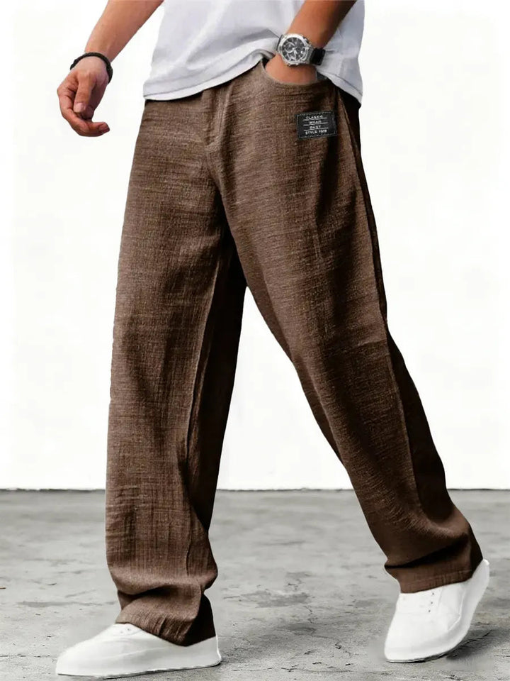 Jovian | Leinenhose Herren Atmungsaktiv Relaxed Fit Sommer Stil 9