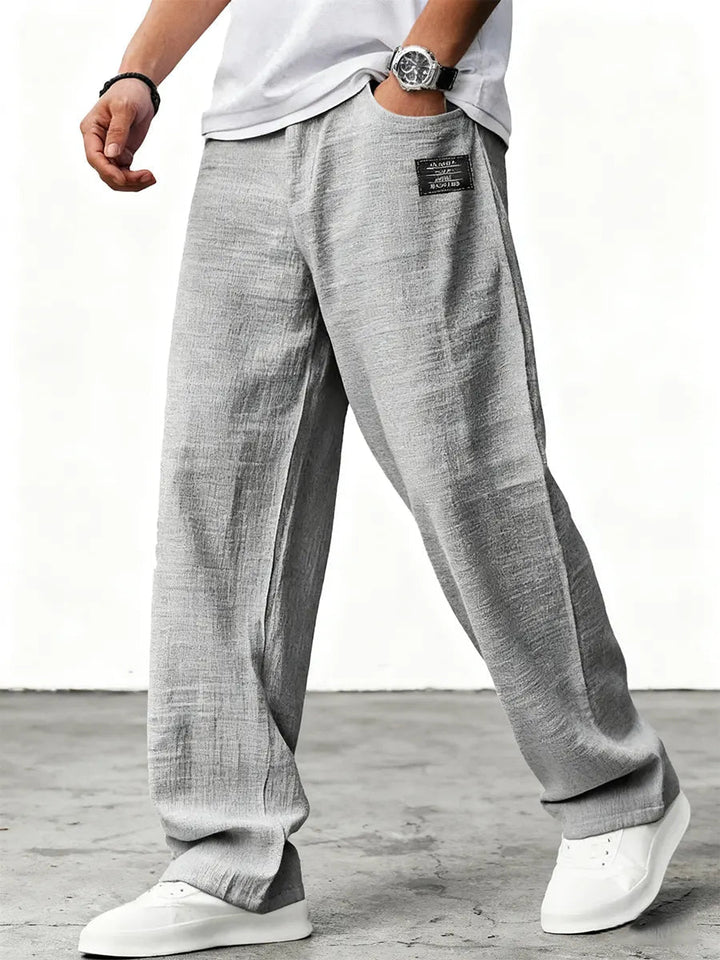 Jovita | Elegante & Atmungsaktive Weiße Leinenhose Damen mit Weitem Bein 4