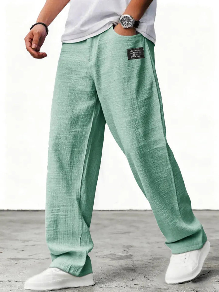 Jovita | Elegante & Atmungsaktive Weiße Leinenhose Damen mit Weitem Bein 8