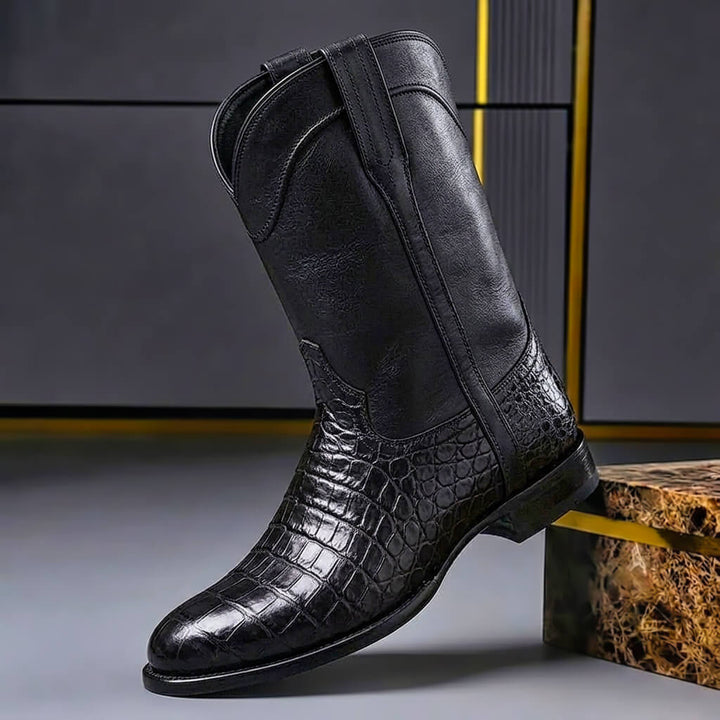 Julia | Bequeme und Vintage strukturiertem Leder Stiefel 1