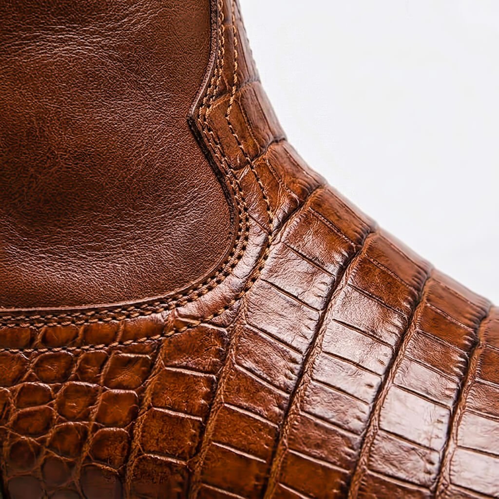 Julia | Bequeme und Vintage strukturiertem Leder Stiefel 3