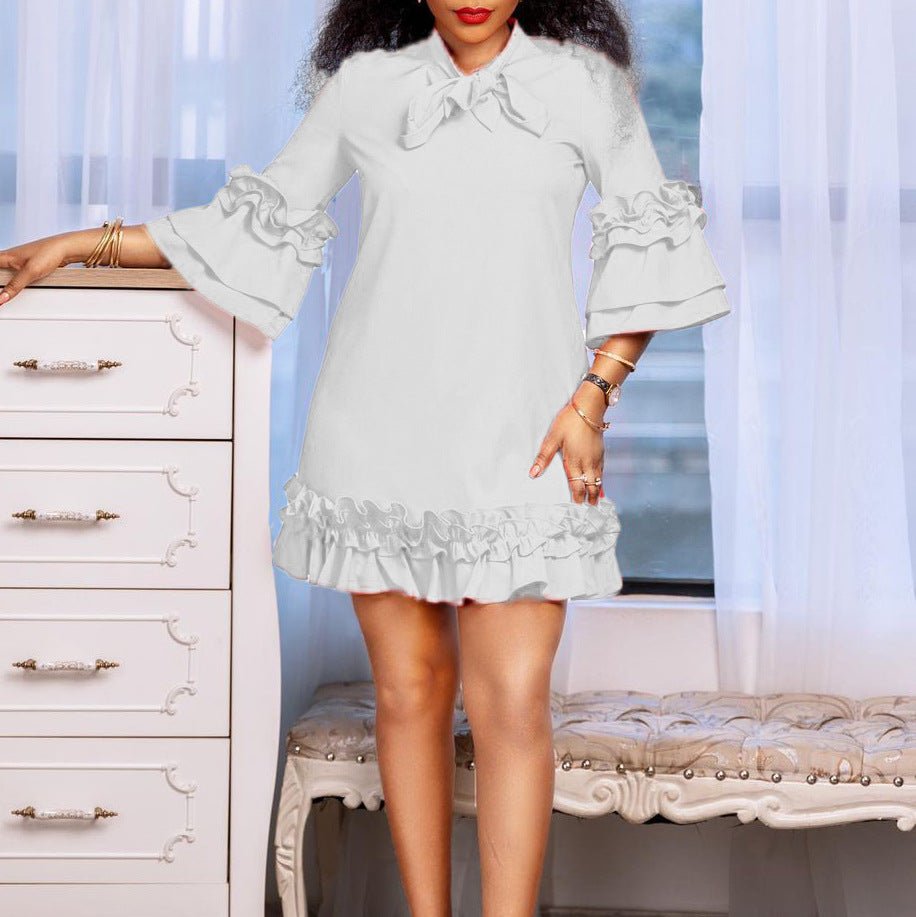 Julia | Elegantes und romantisches Rüschen Tunika Kleid 4