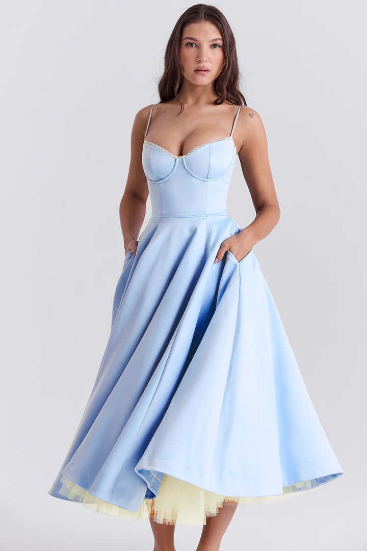 Julia | Preiswertes und fließendes Midikleid 1