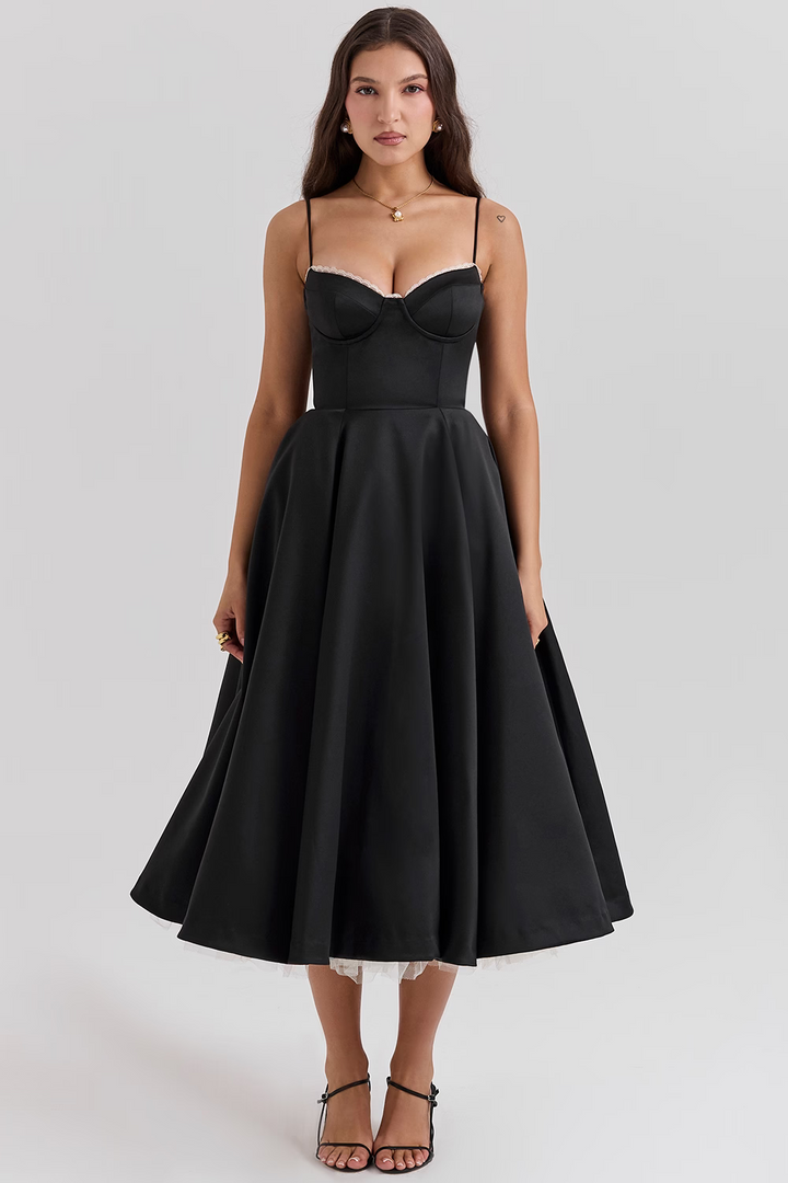 Julia | Preiswertes und fließendes Midikleid 10