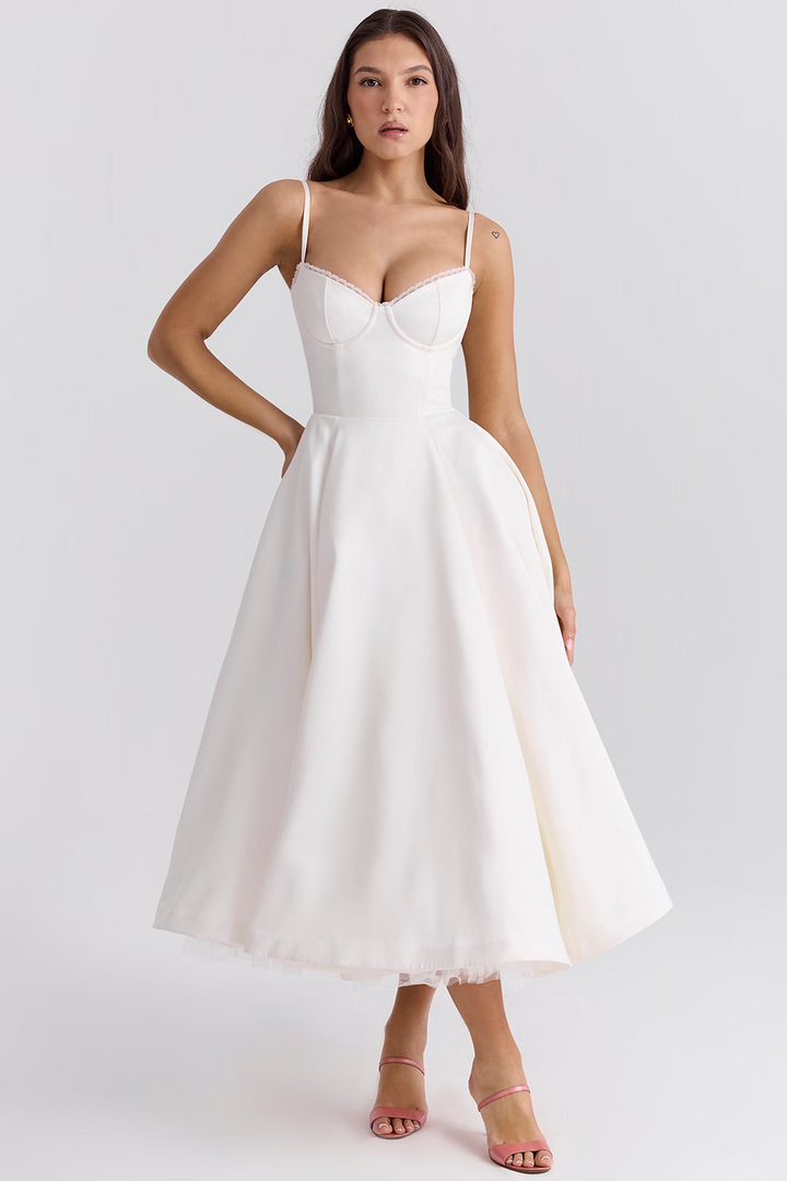 Julia | Preiswertes und fließendes Midikleid 11