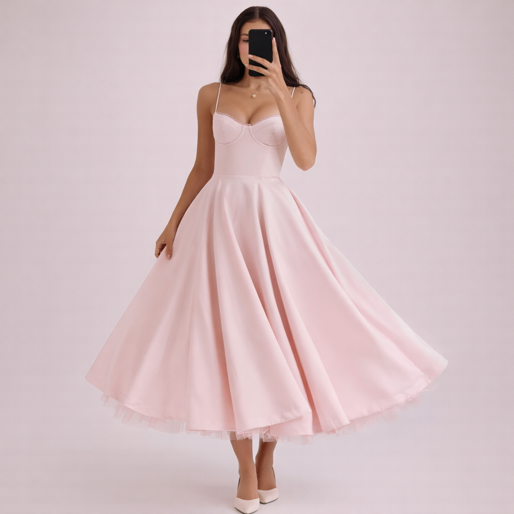 Julia | Preiswertes und fließendes Midikleid 2