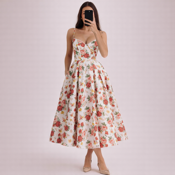 Julia | Preiswertes und fließendes Midikleid 3