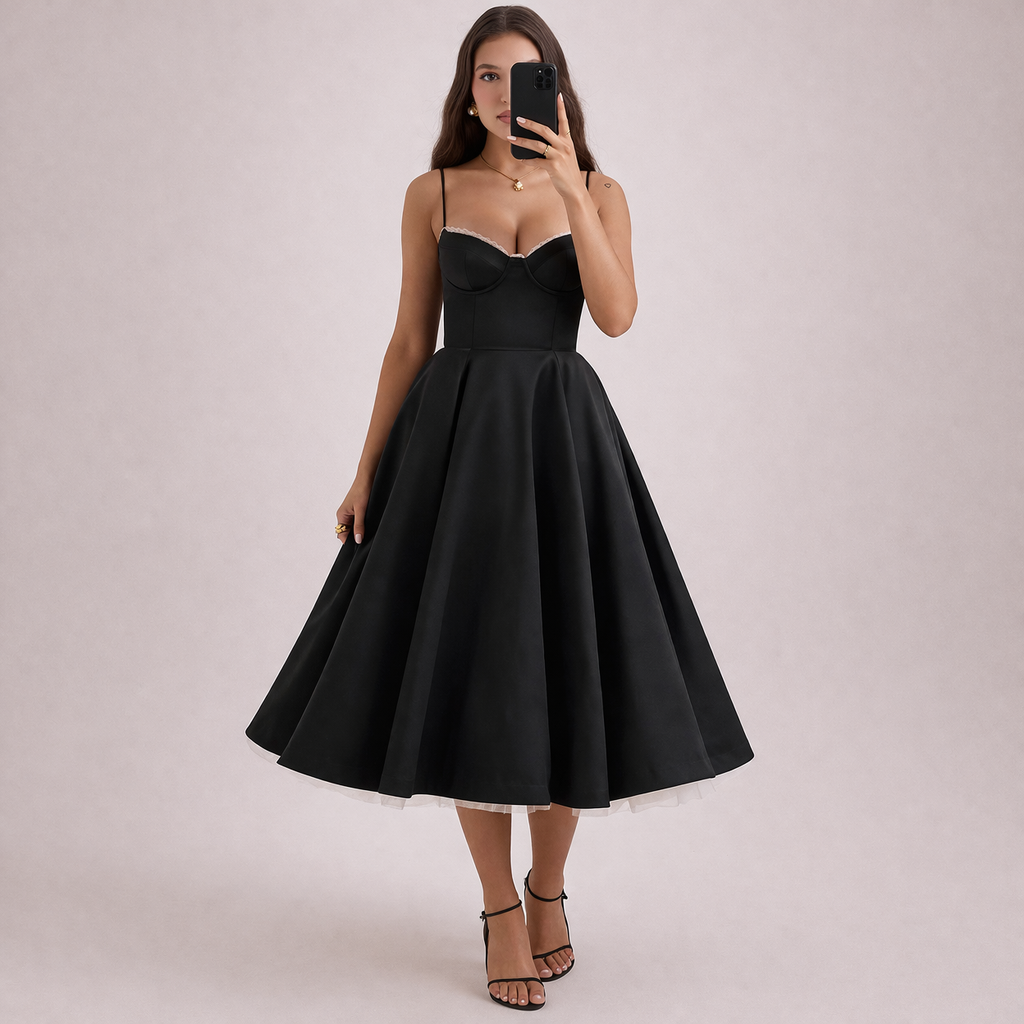 Julia | Preiswertes und fließendes Midikleid 4