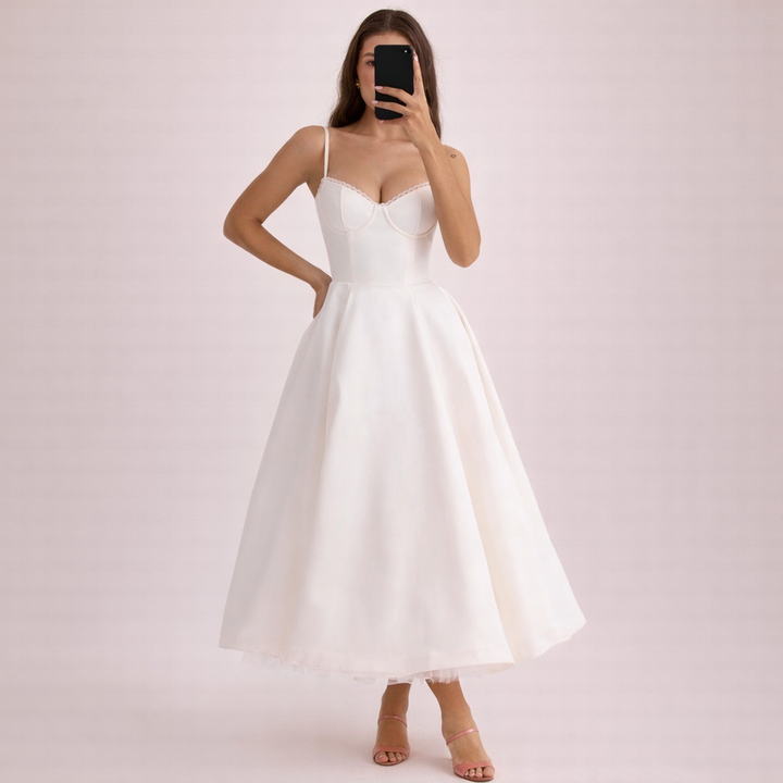 Julia | Preiswertes und fließendes Midikleid 6