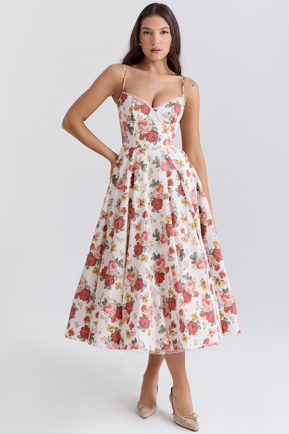 Julia | Preiswertes und fließendes Midikleid 9