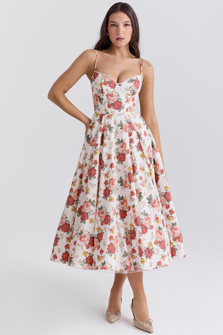 Julia | Preiswertes und fließendes Midikleid 9