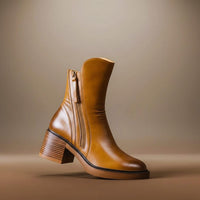 Julia | Elegant and Comfortable Leather Ankle Boots for Women